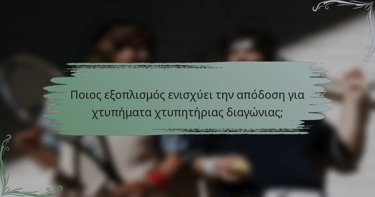 Ποιος εξοπλισμός ενισχύει την απόδοση για χτυπήματα χτυπητήριας διαγώνιας;